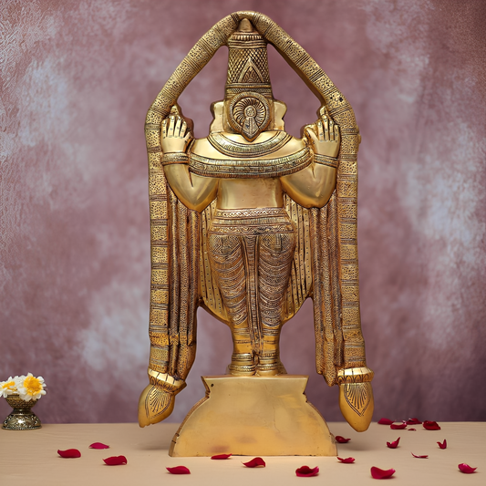 Brassaura® Brass Tirupati Balaji Idol | Height 21.5 Inches & Weight 17 kg