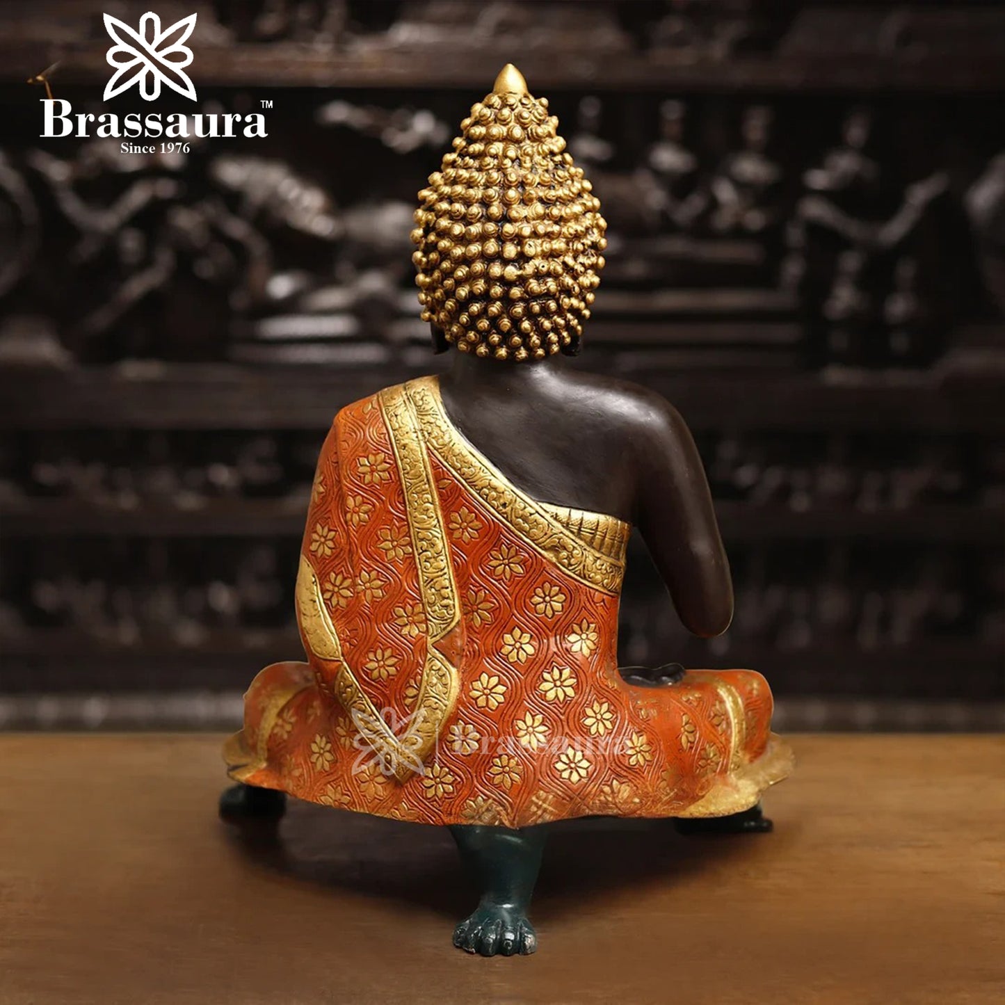 Brass Buddha For Home And Décor And Gift Items Weight 10 kg Height 19.54 Inch