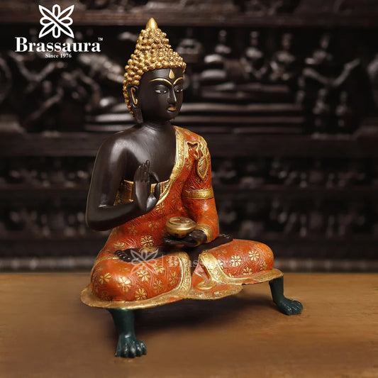 Brass Buddha For Home And Décor And Gift Items Weight 10 kg Height 19.54 Inch