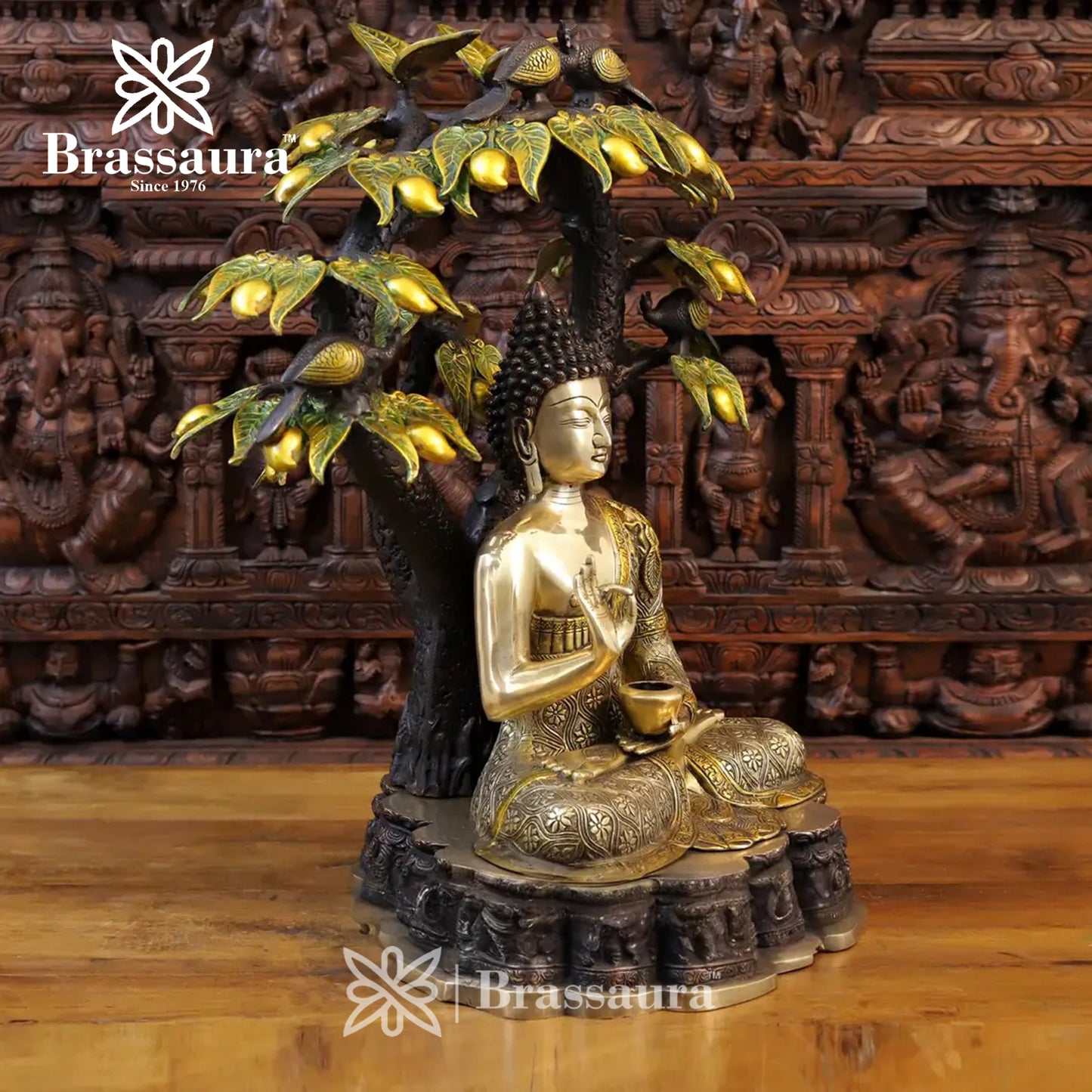 Brass Buddha For Home And Décor Weight 38.54 kg Height 29 Inch