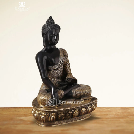 Brass Buddha For Home And Décor Weight 23.6 kg Height 22 Inch