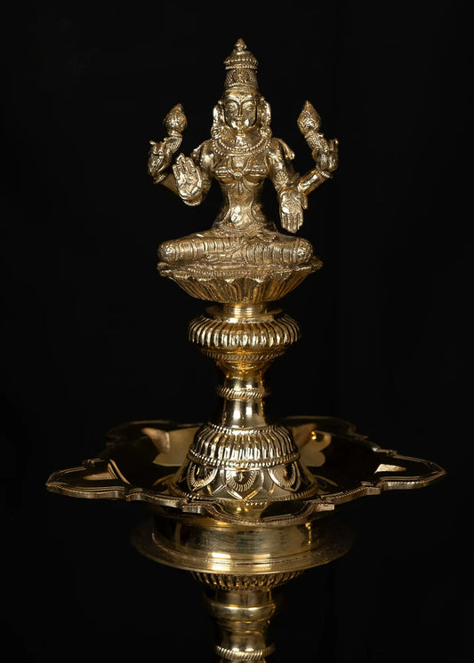 Brass Laxmi Lamp Nilavalakku deepam Weight 10.2 Kg And Height 24 Inch