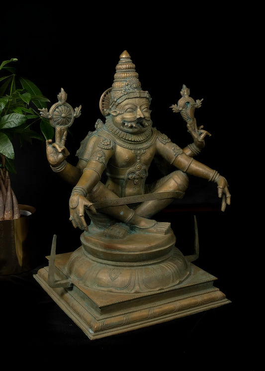 Bronze Narshimha Statue For Home Decor And Gift Items Weight 48 Kg And Height 24 Inches
