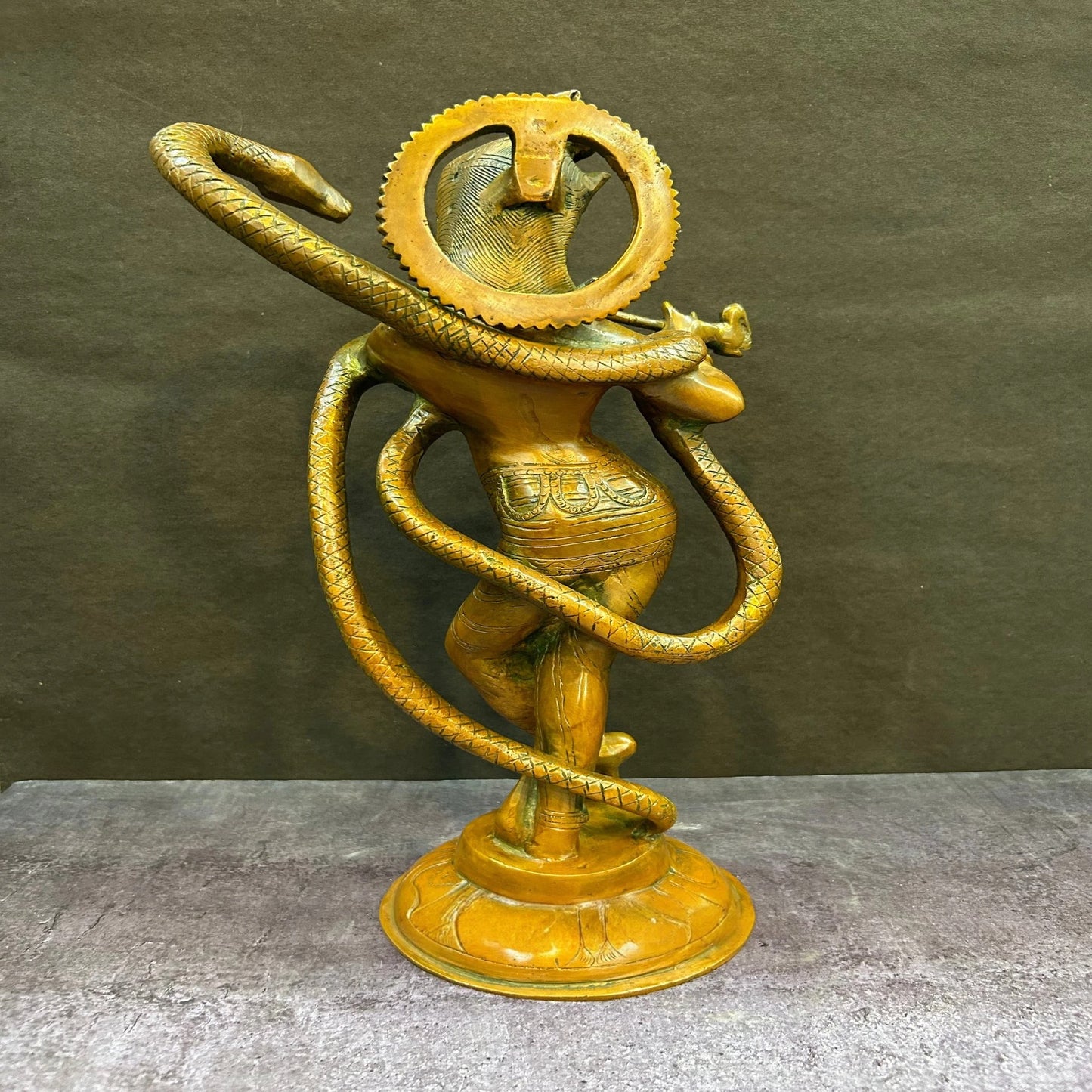 Brass Krishna Playing Flute Weight 5.1 Kg