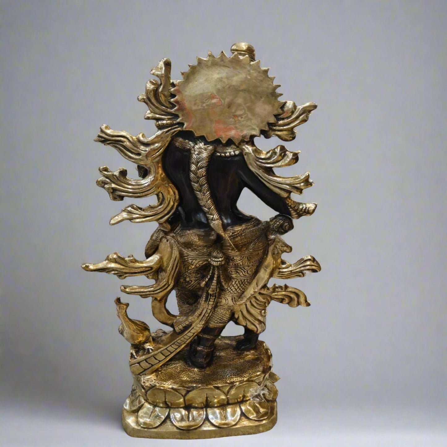 Brass Classic Krishna Playing Flute Weight 75.4 Kg And Height 48 Inch