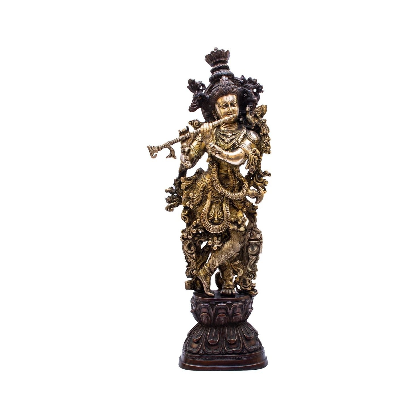Brass Standing Classic Krishna Weight 16 Kg And Height 29 Inch