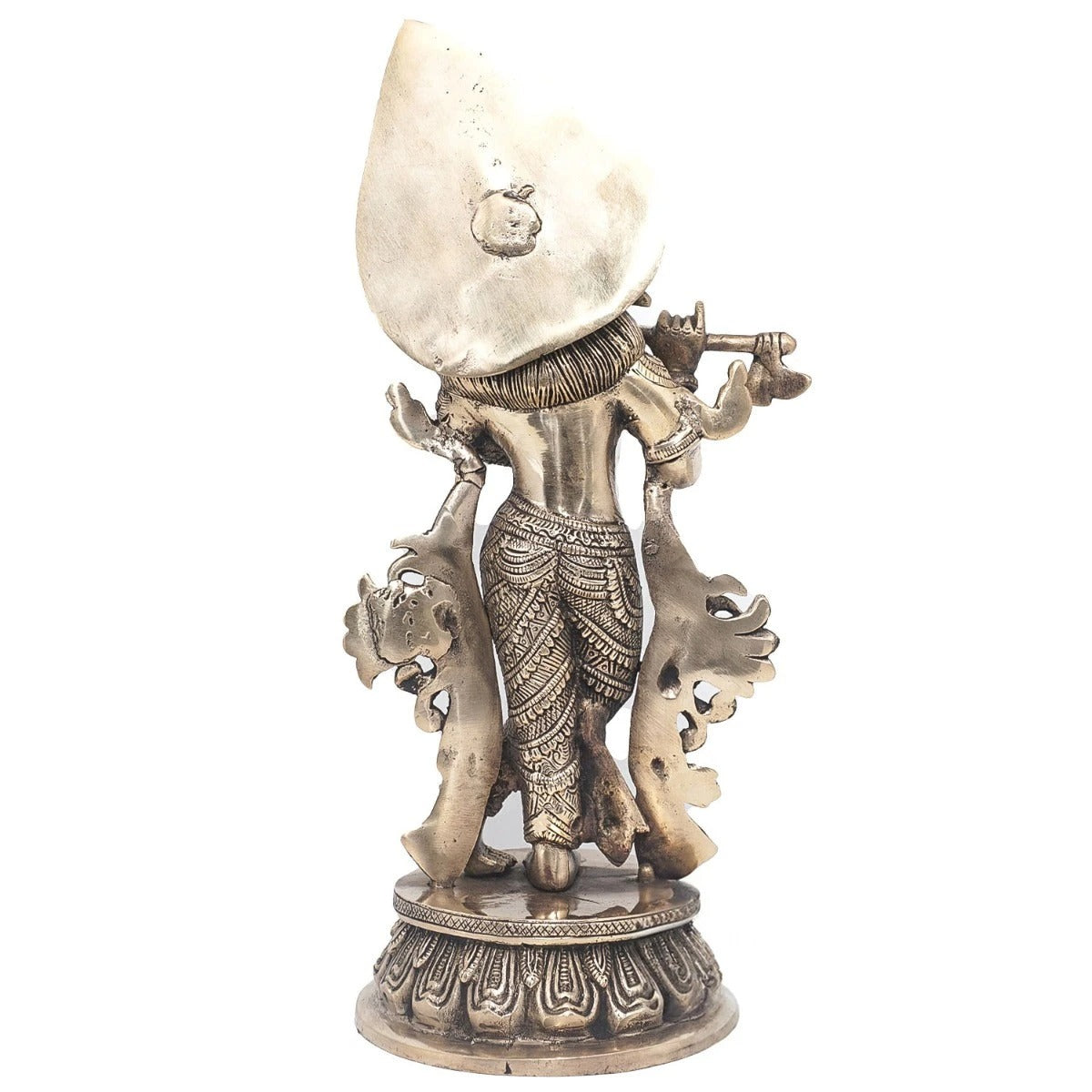 Brass Krishna Playing Flute Weight 3.5 Kg And Height 13 Inch