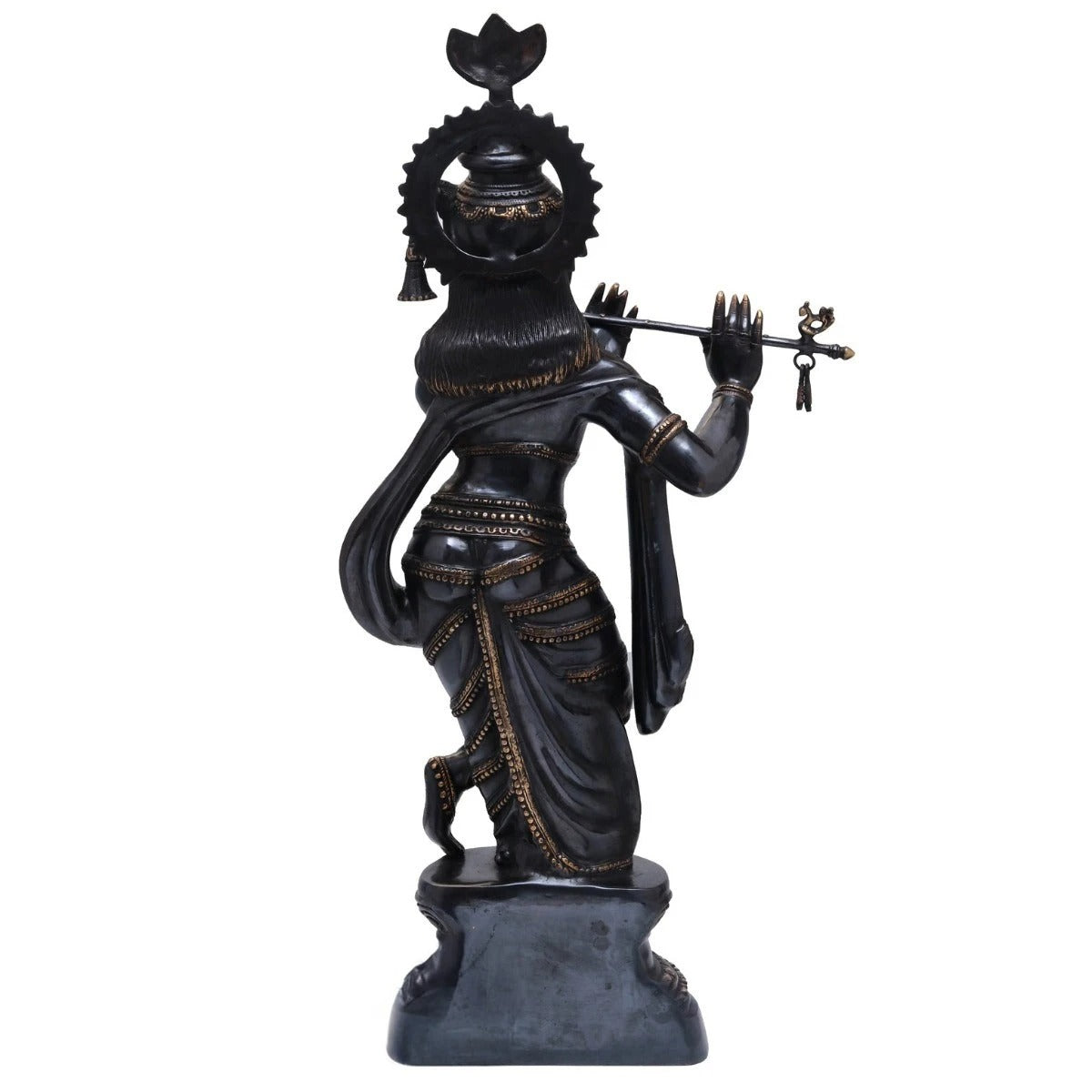 Brass Classic Krishna Playing Flute Weight 22 Kg And Height 35 Inch