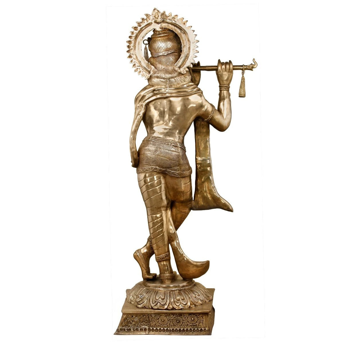 Brass Krishna Weight 140 Kg And Height 79 Inch