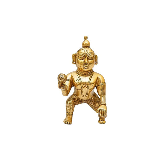 Brass Bal Gopal Weight 0.95 Kg And Height 6.5 Inch