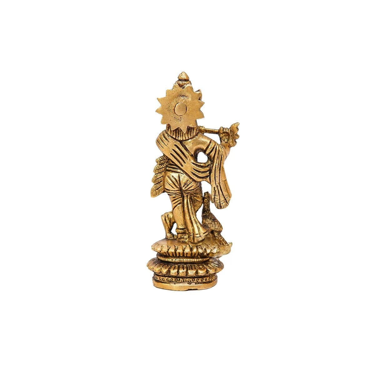 Brass Krishna Weight 0.38 Kg And Height 5 Inch