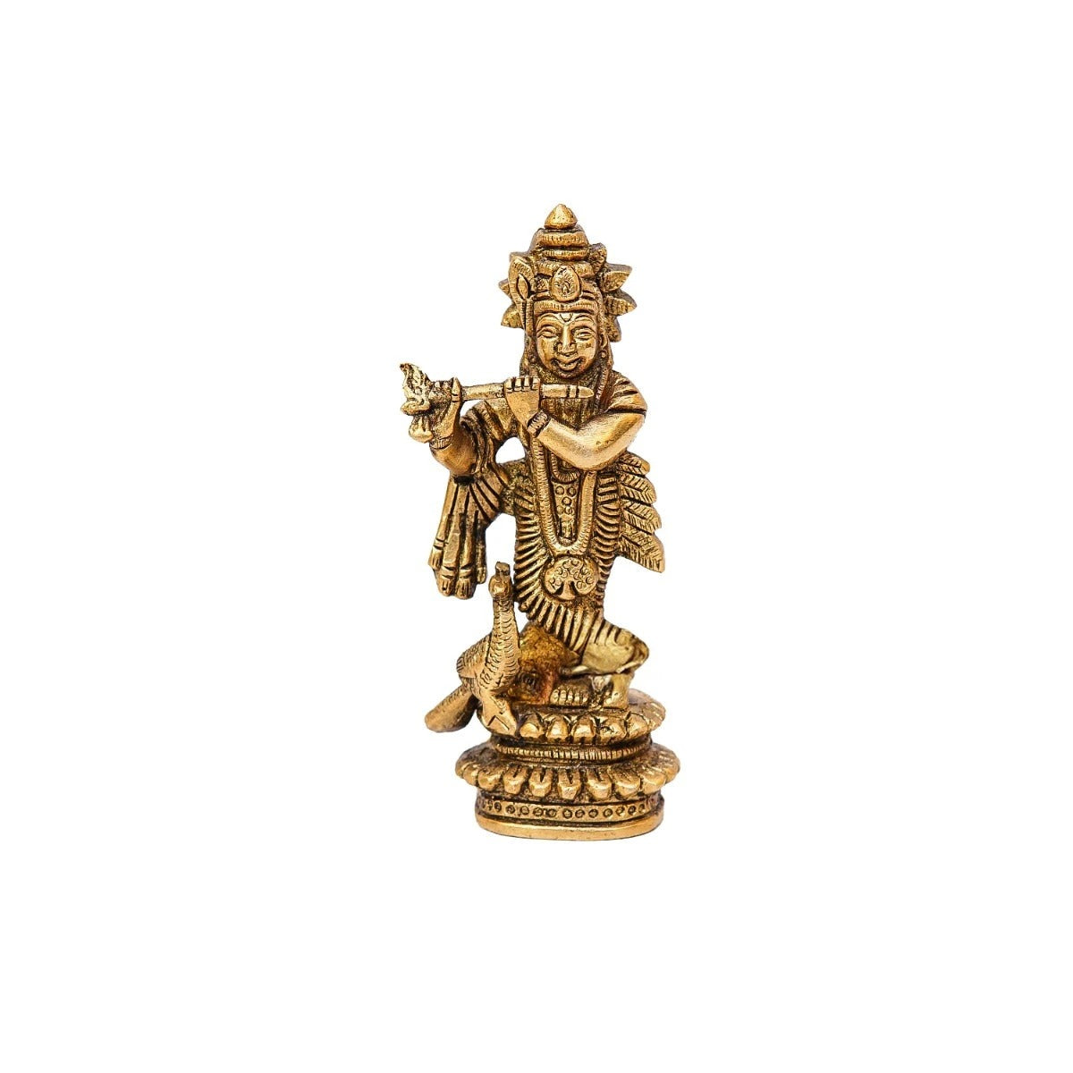 Brass Krishna Weight 0.38 Kg And Height 5 Inch