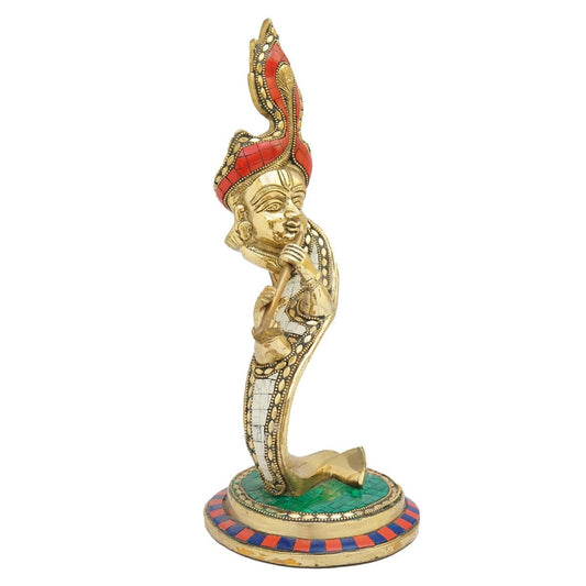 Brass Gem Stone Work Krishna Weight 3 Kg And Height 13 Inch