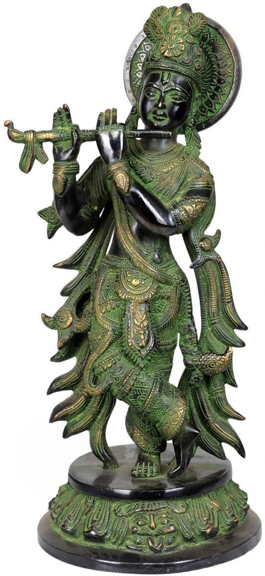 Brass Classic Krishna Weight 4 Kg And Height 13 Inch