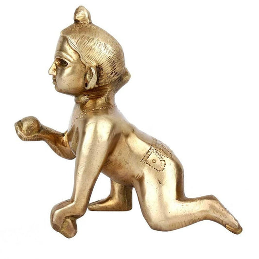 Brass Bal Gopal Weight 0.8 Kg And Height 5 Inch