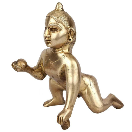 Brass Bal Gopal Weight 1.6 Kg And Height 7 Inch