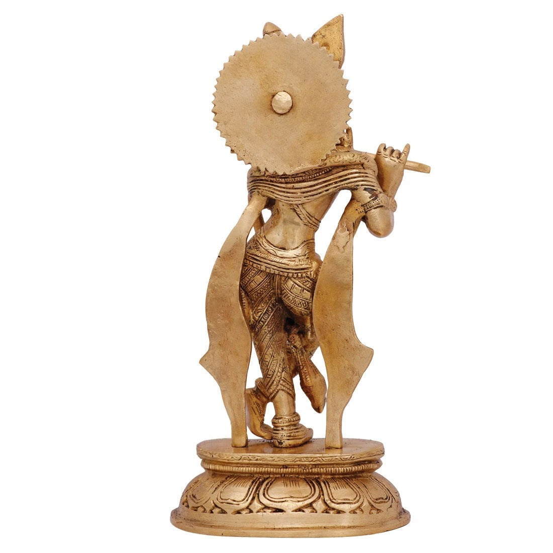 Brass Krishna Weight 2.7 Kg And Height 11.5 Inch