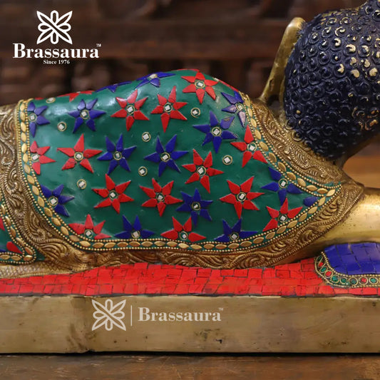 Brass Buddha For Home And Décor Weight 9.24 kg Height 9 Inch