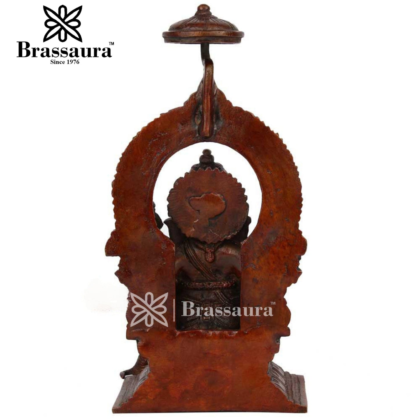Brass Ganesha Statue For Home Decor And Gift Item Weight 2.3 Kg And Height 8 Inch