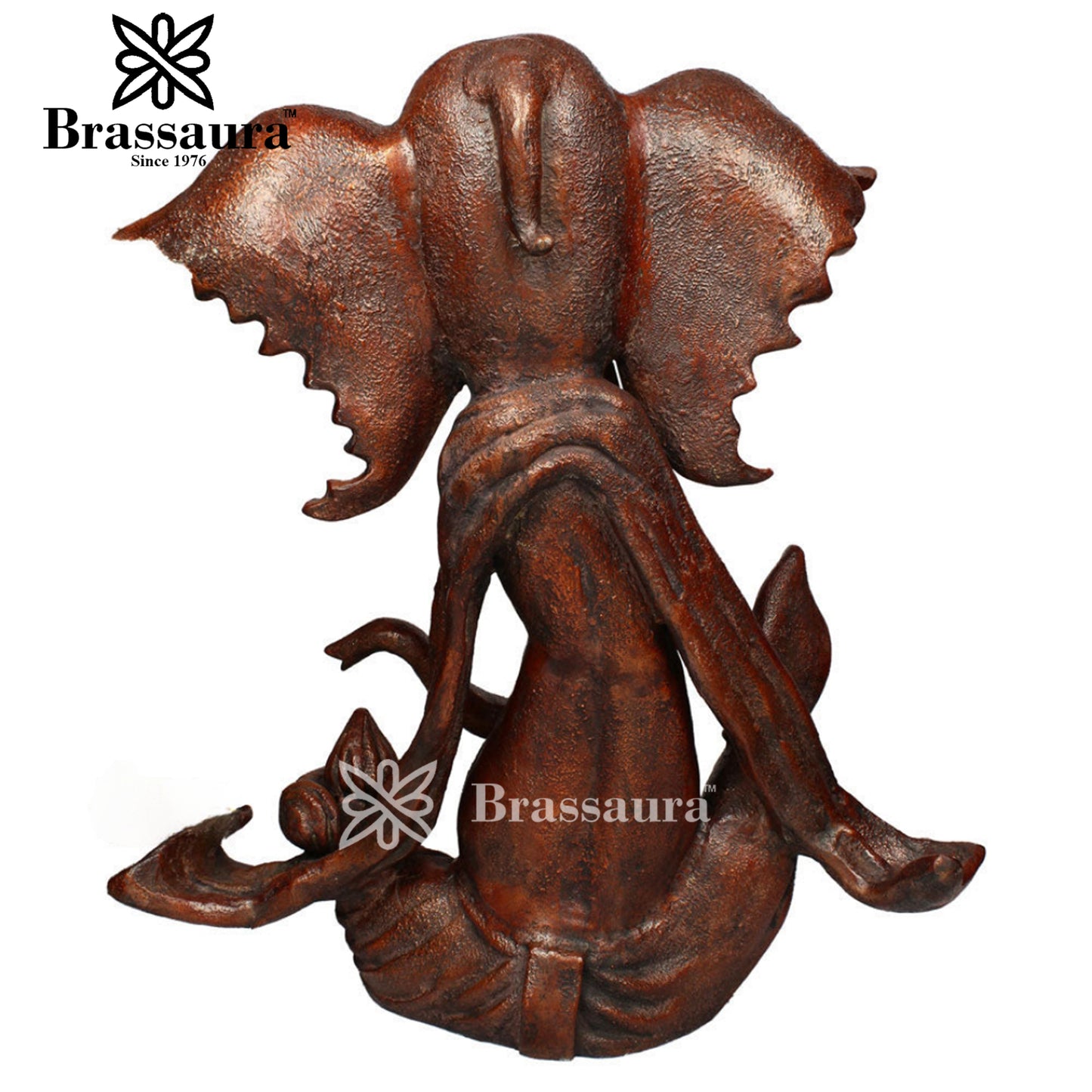 Brassaura™ Brass Ganesha Statue for Home Décor & Gift | Weight 36 Kgs | Height 28 Inches
