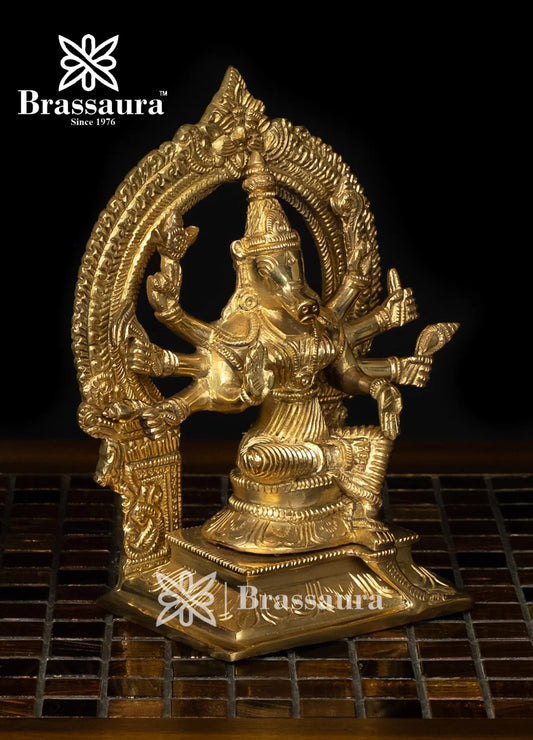 Brassaura™ Brass Varahi Idol – Height 8 Inches & Weight 1.8 Kgs | Elegant Pooja Room Accent