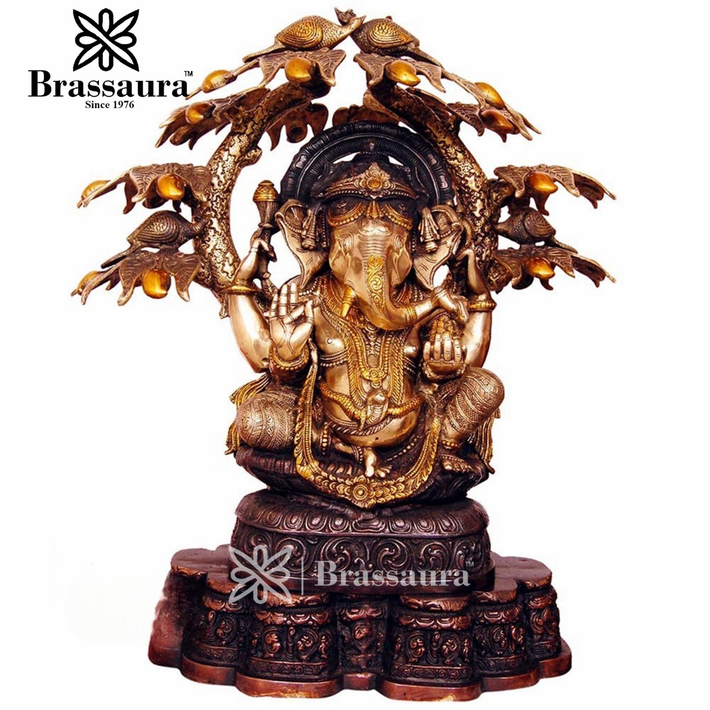 Brass Ganesha Statue For Home Decor And Gift Item Weight 50 Kg And Height 27 Inch
