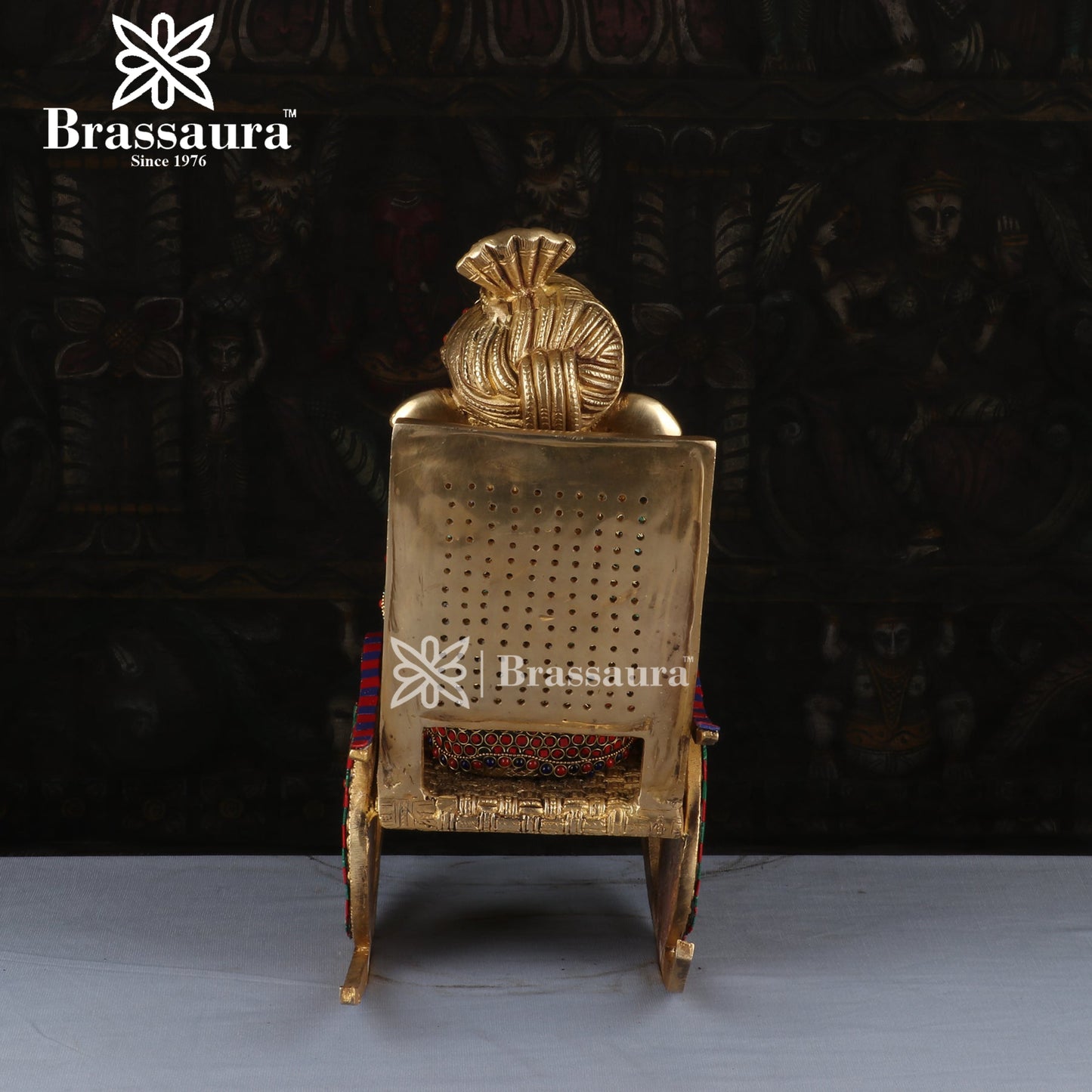 Brassaura™ Brass Ganesha Idol for Home and Decor | Weight 12.5 Kgs | Height 17 Inches