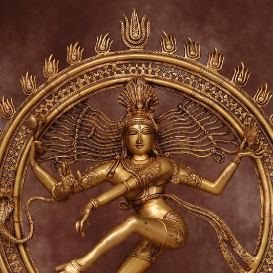 BIG BRASS NATARAJA MURTI HEIGHT 41 INCHES