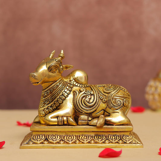 पीतल नंदी महाराज ऊंचाई 5.6 इंच