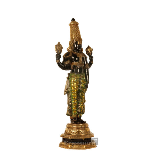 Brassaura™ Pure Brass Tirupati Balaji Idol – 33.5 Inches, 20 Kgs