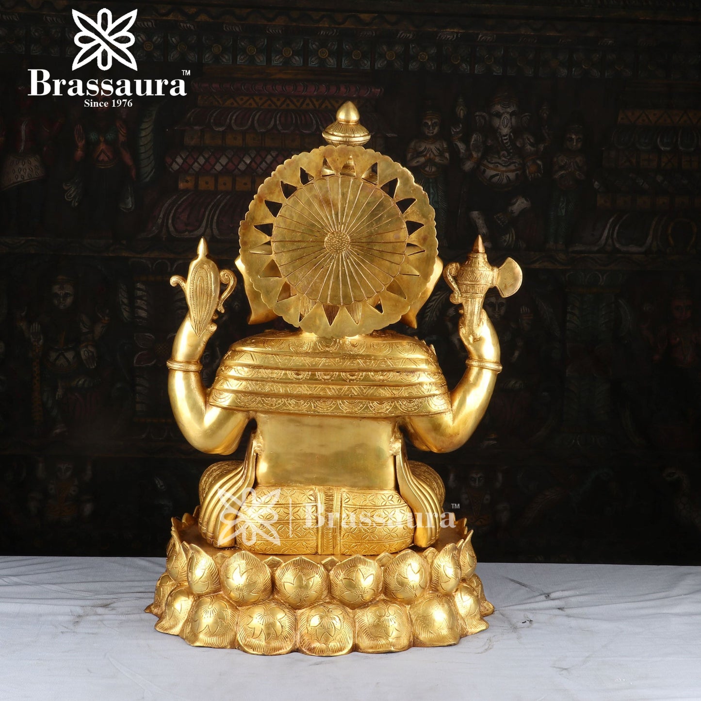 Brass Ganesha Statue For Home Decor And Gift Items Weight 29 Kg And Height 24 Inches