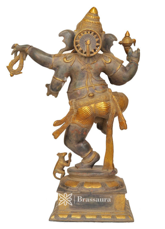 Brass Ganesha Statue For Home Decor And Gift Item Weight 20 Kg And Height 24 Inch