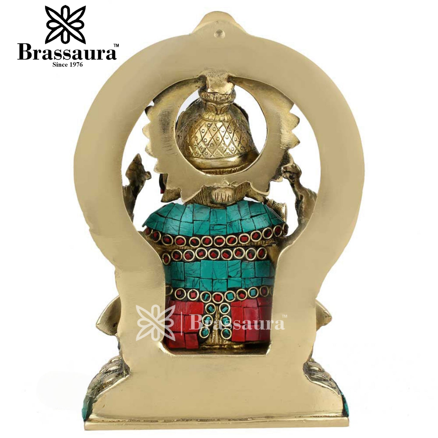 Brass Ganesha Statue For Home Decor And Gift Item Weight 2.4 Kg And Height 9 Inch
