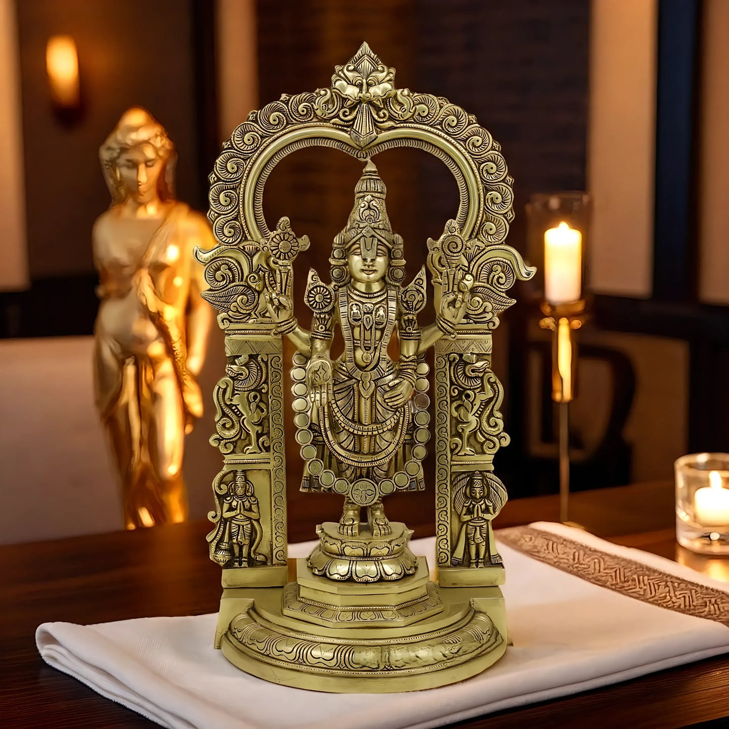 Brass Balaji Idol For Home Decor Height 22 Inch & Weight 14.3 Kg
