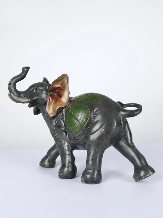 Brassaura® Decorative Brass Elephant Statue with Color Accents | Handcrafted Brass | Height 9.6 Inches & Weight 6.50 kgs