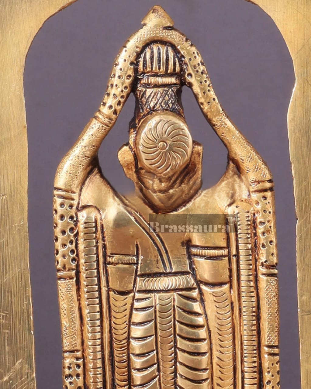 Brassaura™ Brass Tirupati Balaji Lord Venkateshwara Idol – 6.5 Inches, 0.8 Kg | Handcrafted Temple & Home Decor