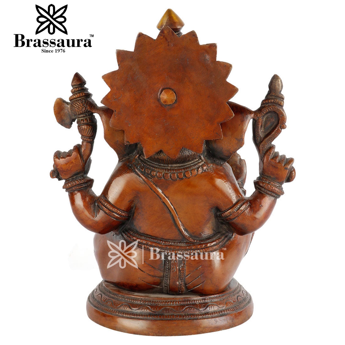 Brass Ganesha Statue For Home Decor And Gift Item Weight 6.4 Kg And Height 10 Inch