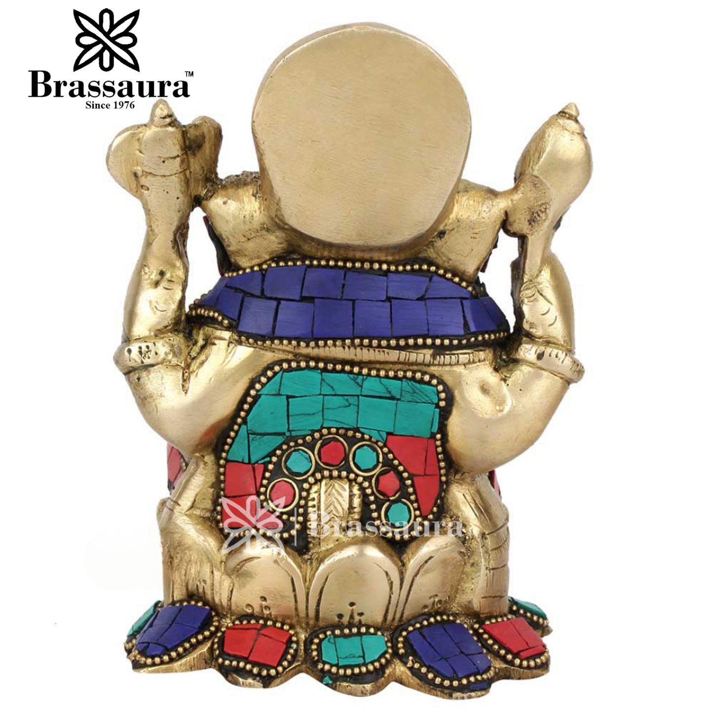 Brass Ganesha Statue For Home Decor And Gift Item Weight 1.9 Kg And Height 6.5 Inch