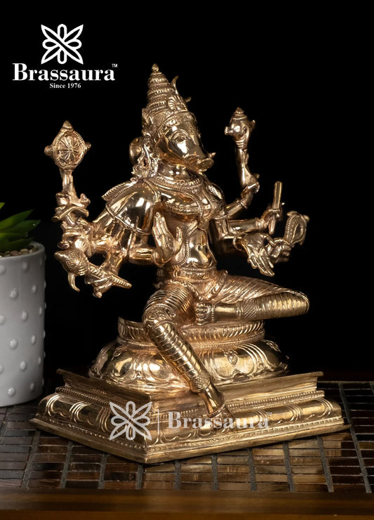 Bronze Varah Statue Weight 4.6 Kg And Height 9.25 Inch