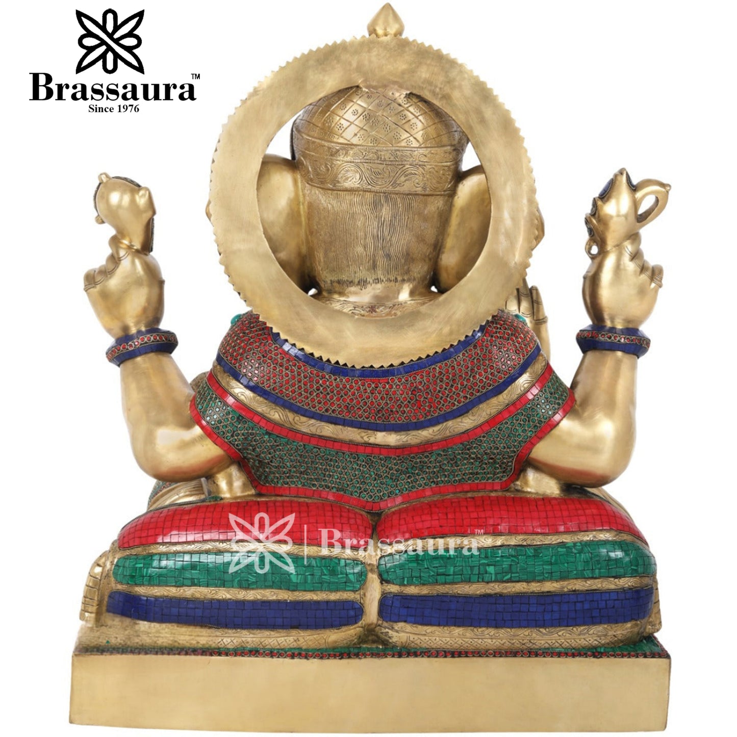 Brass Ganesha Statue For Home Decor And Gift Item Weight 85 Kg And Height 32 Inch