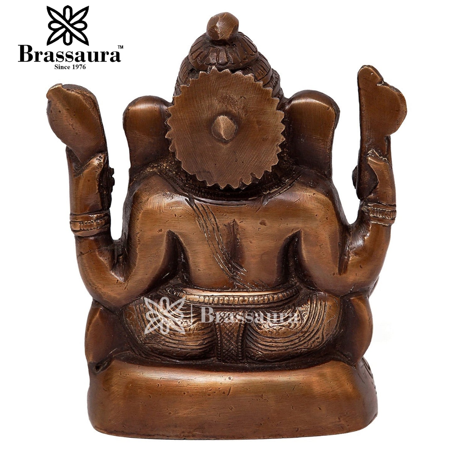 Brass Ganesha Statue For Home Decor And Gift Items Weight 1.4 Kg And Height 5.5 Inches