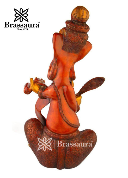 Brass Modern Ganesha Statue For Home Decor Weight 13.8 Kg And Height 24 Inch