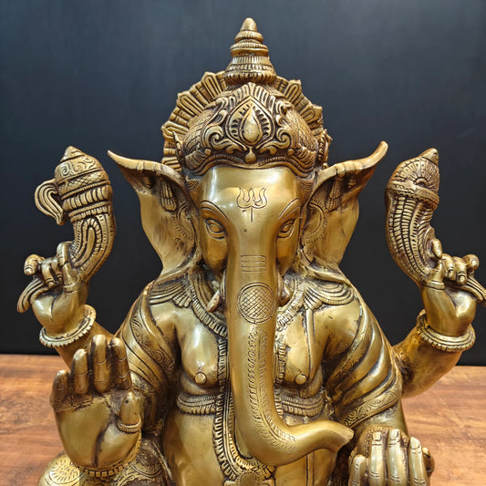 ब्रासोरा® वृंदावन वेणुगोपाल कृष्ण पीतल की प्रतिमा मोर के साथ | एंटीक नीला और सुनहरा रंग | ऊँचाई 20 इंच