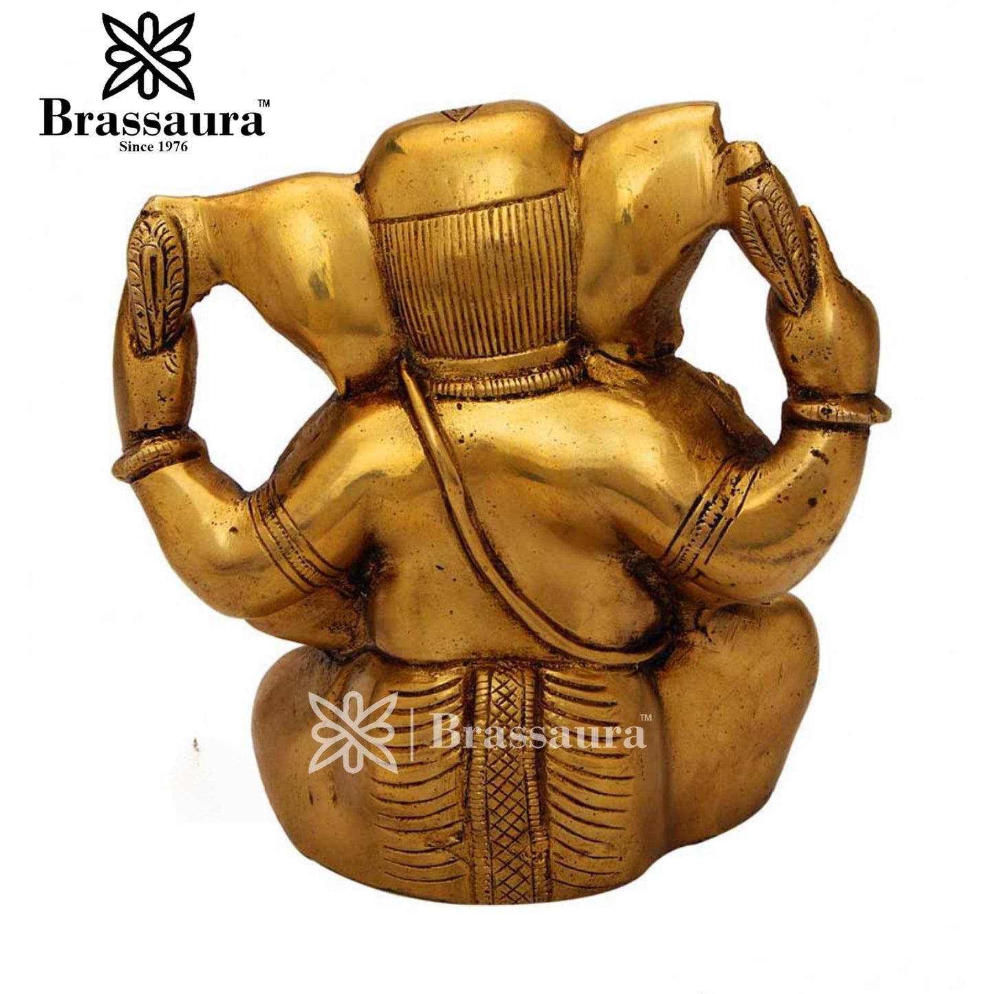 Brass Ganesha Statue For Home Decor Weight 1.7 Kg And Height 5 Inch