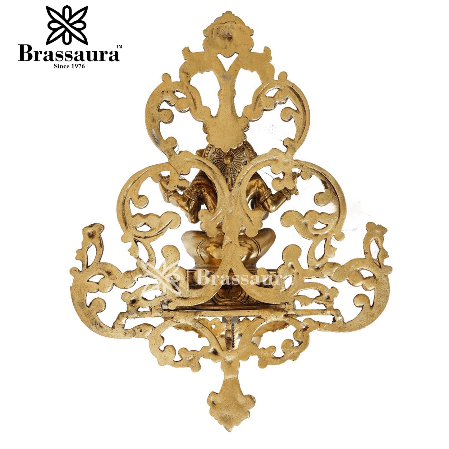 Brass Wall Hanging Ganesha Diya For Home Decor And Gift Item Weight 3.7 Kg And Height 17 Inches