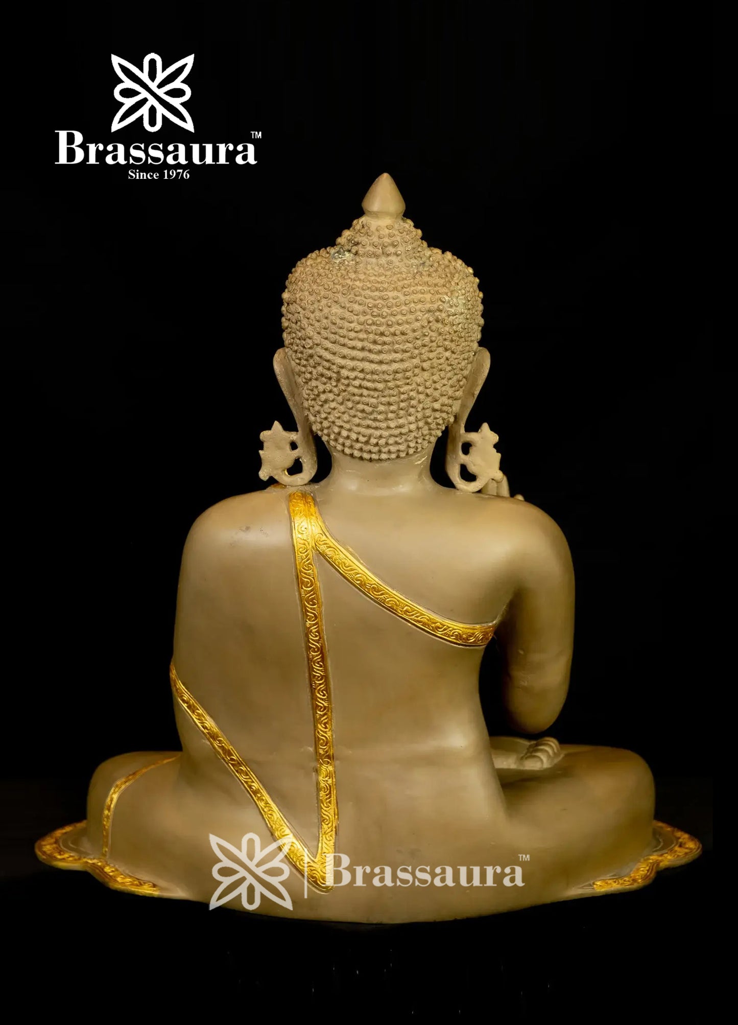 Brass Buddha For Home And Décor Weight 14 kg Height 18 Inch