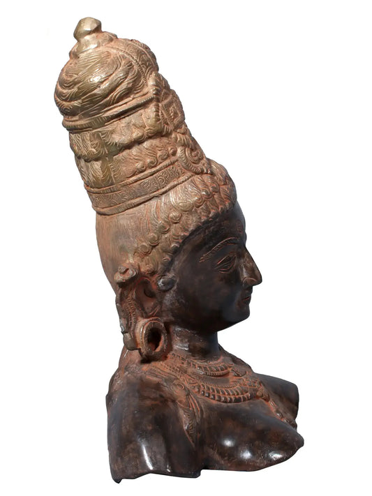 Brassaura® Ídolo de Latão Parvati | Altura 29 cm e Peso 5,34 kg