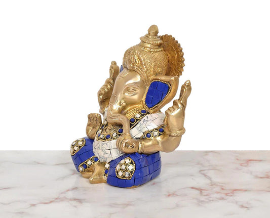 Brassaura® Brass Ganesha Idol | Height 6 Inches