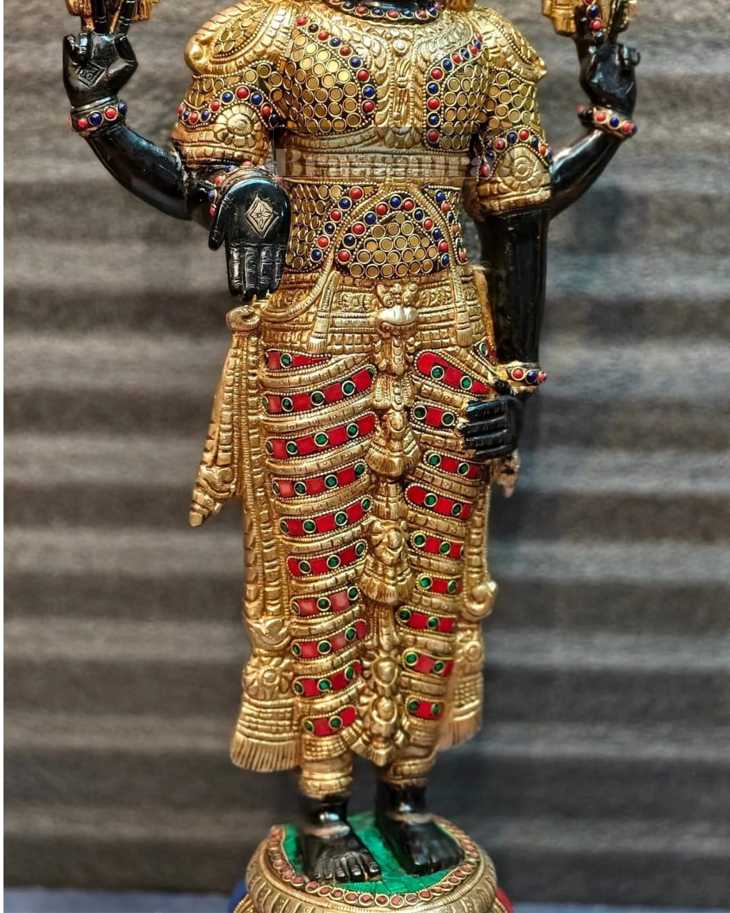 Brassaura™ Pure Brass Tirupati Balaji Idol – 33.5 Inches, 22 Kgs