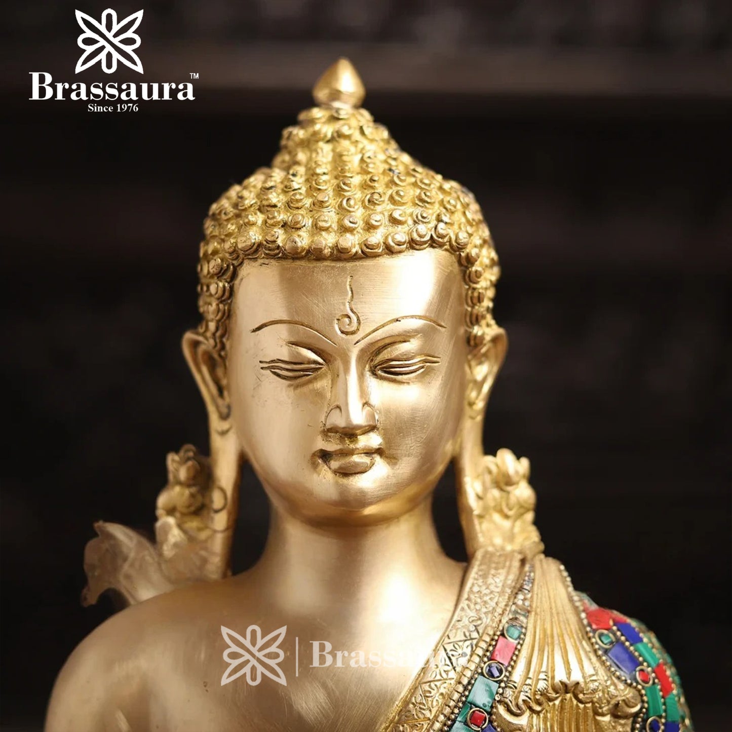 Brass Buddha For Home And Décor Weight 18.54 kg Height 20 Inch
